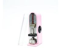 Xgdsnly Metronomo con Coperch Trasparente Meccanico Metronomo a Carica Manuale Compatto Macchina Ritmica per Chitarristi, Rosa