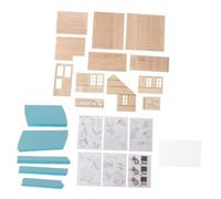 Xgdsnly Modello Diorama Miniatura Casa Log Cabin per Layout Architettonico Set Modello Assemblabile Fai da Te Ornamento Casa Bambola in Legno Scenario, Tetto a Travi