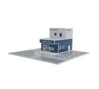 Xgdsnly Modello Edificio in 1 64 Miniatura Diorama Maquette Plastico con Dettagli Architettonici Fini Finestre Porte Tetto, MO936408-1 64 Modello Di Scena Stazione Di Polizia Giapponese