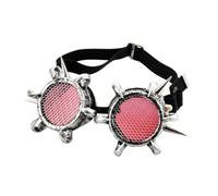 Xgdsnly Occhiali Steampunk Stile Industriale Occhiali con Lenti a Rete Decorativi Occhialini per Servizi Fotografici