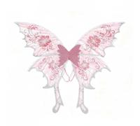 Xgdsnly Paio D' Celesti Stampate Stampato Angela Farfalla Colorate Decorativo per Carnevale, Rosa Con Ali Stampate, Taglia Unica