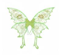 Xgdsnly Paio D' Celesti Stampate Stampato Angela Farfalla Colorate Decorativo per Carnevale, Verde Con Ali Stampate, Taglia Unica