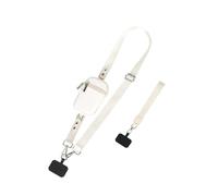 Xgdsnly Phone Strap Multifunzionale Laccio Porta Telefono Cinturino Crossbody Universale con Borsa Cinturino da Polso Creativo Adattabile Clip in Metallo, Bianco