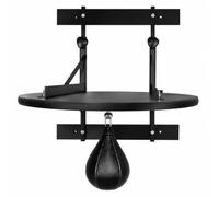 Xgdsnly Piattaforma da Allenamento Robusto Piattaforma da Pugilato Parete Salvaspazio Stazione Pugilato Parete per Garage, Set Nero Professionale Aggiornato Piastra Da 38MM