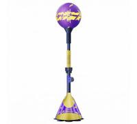 Xgdsnly Punching Ball da Terra Resistente Colpitore Riflessi con Guantoni Salvaspazio Punching Ball per Pugili, Famiglie, Casa, Viola Oro