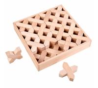 Xgdsnly Puzzle in Legno Sensoriale Giocattolo | Struttura a Basso Profilo, Naturale, Vassoio con Blocchi di Legno, per Casa, Scuola Infanzia, Stile A