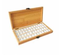 Xgdsnly Scatola Portaoggetti e Miscelazione in Legno con Coperchio a Cerniera Compatta per Artisti Nail Art, Griglia 48