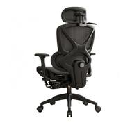 Xgdsnly Sedia da Ufficio Ergonomica Sedia Girevole Poltrona Operativa Poltrona Direzionale con Schienale Alto in Rete Traspirante Poggiatesta Regolabile, Grigio, style to 3