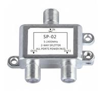 Xgdsnly Splitter Divisore TV Satellitare Sdoppiatore Coassiale Ripartitore RF a Due Uscite Corpo in Lega di Zinco Isolamento Affidabile Bassa Perdita