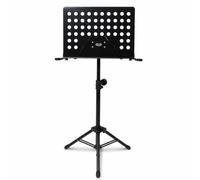 Xgdsnly Supporto per Spartiti Musicale a Treppiede Compatto Supporto per Spartiti con Vassoio Traforato Portatile Studenti di Musica, Professionale, Nero