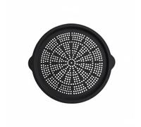 Xgdsnly Teglia Forata in Silicone Riutilizzabile Teglia Pizza Antiaderente Non Si Deforma Facilmente Tappetino Pizza Antiaderente, Nero