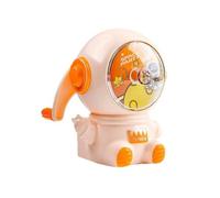 Xgdsnly Temperamatite a Manovella Spaziale Temperamatite con Punta Regolabile Durevole Appuntalapis per Bambini, Classe, 宇航员削笔机-米白