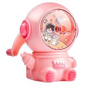 Xgdsnly Temperamatite a Manovella Spaziale Temperamatite con Punta Regolabile Durevole Appuntalapis per Bambini, Classe, 宇航员削笔机-粉色