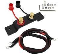 Xgdsnly Terminale Batteria con Staffa Semplice | Pre-Cablato, Kit di Rinvio Batteria, Isolato, per Fuoristra, Barche, 1.2M