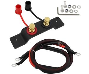 Xgdsnly Terminale Batteria con Staffa Semplice | Pre-Cablato, Kit di Rinvio Batteria, Isolato, per Fuoristra, Barche, 1.2M