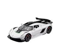 XGFFBAGB 1:22 Per Jesko Sports Car Model Toys Pressofuso In Metallo Musica Leggera Tirare Indietro Modelli Collezione Regalo Di Veicoli Da Corsa(White,With box)