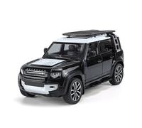 XGFFBAGB 1:24 Per Il Difensore SUV Auto Auto Modello Diecast Metal Vehicles Off-Road Vehicles Model Sound And Light Regalo(Black,No box)