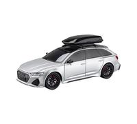 XGFFBAGB 1:24 Per Rs6 Auto Model Toy Travel Edition Edition Metal Diecast Vehicl 6 Porte Aprite Gift Light Sound(Silver,No box)