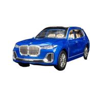 XGFFBAGB 1:24 Per X7 SUV Modello Veicoli Pressofusi Giocattolo In Lega Con Sei Porte Aperte Suono E Luci Auto Giocattoli Regali(Blue,With box)