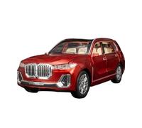 XGFFBAGB 1:24 Per X7 SUV Modello Veicoli Pressofusi Giocattolo In Lega Con Sei Porte Aperte Suono E Luci Auto Giocattoli Regali(Red,With box)