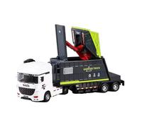 XGFFBAGB 1:30 Per La Città Camion Della Spazzatura Modello Di Auto Servizi Igienico-sanitari Pulizia Stradale Spazzatrice Veicoli Modello Di Auto Giocattoli Regali(White A,With box)