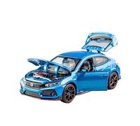 XGFFBAGB 1:32 Per CIVIC TYPE-R Fonde Sotto Pressione In Lega Veicoli Giocattolo Modello Di Auto In Metallo Suono Luce Auto Giocattoli Da Collezione Regali(Blue,No box)