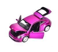 XGFFBAGB 1:32 Per Il Modello Di Auto In Lega Di Scarabeo In Metallo Tirare Indietro Il Giocattolo Regalo Per Bambini(Purple Red,With box)