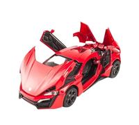 XGFFBAGB 1/32 Per LYKAN Hypersport In Lega Pressofusa Con Suono E Luce, Modello Di Auto Giocattolo Da Collezione, Regalo(Red,With box)