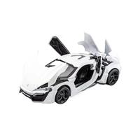 XGFFBAGB 1/32 Per LYKAN Hypersport In Lega Pressofusa Con Suono E Luce, Modello Di Auto Giocattolo Da Collezione, Regalo(White,With box)