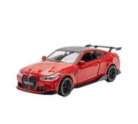 XGFFBAGB 1/32 Per M4 Modello di auto sportiva in lega a quattro porte aperte Fonde sotto pressione Veicoli giocattolo Collezione regalo(Red,No box)