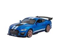 XGFFBAGB 1:32 Per Mustang Shelby GT500 Sportscar Modello Di Auto In Lega Pull Back Giocattolo Per Bambini Regali(Blue,With box)