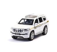 XGFFBAGB 1/32 Per Prado SUV Fonde Sotto Pressione Il Modello Di Veicoli Con Collezione Di Suoni E Luci, Giocattoli Per Auto, Regalo(White,No box)