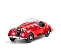 XGFFBAGB 1:32 Per Wanderer W25k Ruota Classica Auto D'epoca Bilancia Modello In Metallo Con Suono Leggero Veicolo Pressofuso Tirare Indietro Il Giocattolo(Red C,With box)