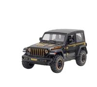 XGFFBAGB 1:32 Per Wrangler Rubicon Diecast Alloy Model Car Metallo Veicolo Fuoristrada Giocattolo Da Collezione Regalo(Black,No box)