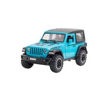 XGFFBAGB 1:32 Per Wrangler Rubicon Diecast Alloy Model Car Metallo Veicolo Fuoristrada Giocattolo Da Collezione Regalo(Blue,With box)