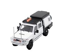 XGFFBAGB 1/64 Per Land Cruiser LC79 Pickup Doppia Cabina Modellino Auto(Silver White,With box)