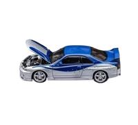 XGFFBAGB 1/64 Per R33 GT-R Modello Di Auto Giocattolo Pressofuso(Blue,No box)