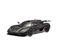 XGFFBAGB 1/64 Per UN Cofano In Fibra Di Carbonio A Strisce Cofano Aperto Pressofuso Modello Di Auto Giocattoli Da Collezione(Black,No box)