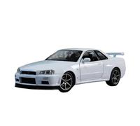 XGFFBAGB Modellini Di Auto In Lega Pressofusi E Veicoli Giocattolo In Scala 1:24 Per GTR R34, Regalo(White,No box)