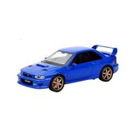 XGFFBAGB Modellino Auto In Lega 1:32 Per Impreza STI WRX, Pressofuso In Metallo, Giocattoli Sonori E Luminosi(Blue,No box)