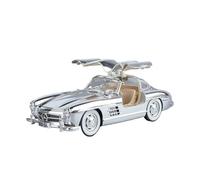 XGFFBAGB Modellino Di Auto Giocattolo In Metallo Pressofuso In Lega 300SL In Scala 1:24 Con Suoni E Luci, Collezione Di Regali(Silver,With box)