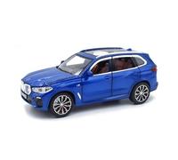 XGFFBAGB Per BmX5 1:24 Scala City Suv Modello In Metallo Con Luci E Suoni Auto Pressofusa Tirare Indietro Collezione Di Giocattoli In Lega(Blue,With box)