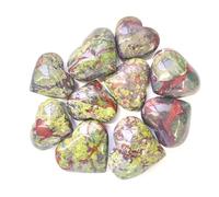 XGINERFEX 1KG Crystal Dragon Blood Stone Love Heart Palm Ornaments Semi Precious Gemstone for Spiritual Home Decor (Size : 2Pcs) Gemstone Stone