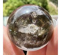 XGINERFEX 1pc 6.5-7cm Smoky Quartz Crystal Ball Clear Brown Sphere Small Orb Gemstone Stone