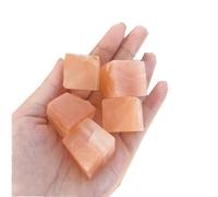 XGINERFEX 3 Pezzi di Quarzo cubo Selenite Arancione Alto 2-3 cm, Pietra for Acquario, Regalo, Arredamento for la casa Gemstone Stone