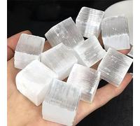 XGINERFEX 7 Pezzi di cubo Selenite Bianca, Pietra cubica, Artigianato Popolare, for la Decorazione della casa, 2-3 cm Gemstone Stone