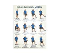 XGINERFEX Aging in Place Exercises Poster Balance and Leg Strength Workout for Senior Home Decor(Unframed,08x12inch(20x30cm))