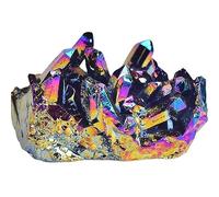 XGINERFEX Angel Aura Quartz Crystal Cluster Ore Home Decoration Crystals Decor Amethyst Ornaments (Size : 110-130g) Gemstone Stone