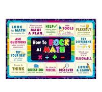 XGINERFEX Be Great At Math Poster Motivational Classroom Decor for Teachers Educational School Wall-Art Student Gift Math Class Sign(Framed,16x24inch(40x60cm))