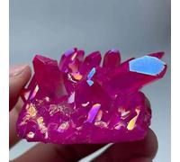 XGINERFEX Beautiful Angelic Aura Crystal Cluster with Titanium Plated Quartz Ornaments (Size : 80-100g) Gemstone Stone